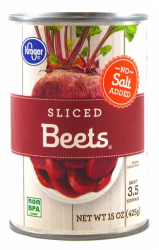 Kroger No Salt Added Sliced Beets