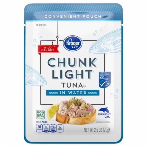 Kroger Wild Caught Chunk Light Tuna In Water Pouch