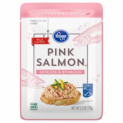 Kroger Wild Caught Skinless & Boneless Pink Salmon Pouch
