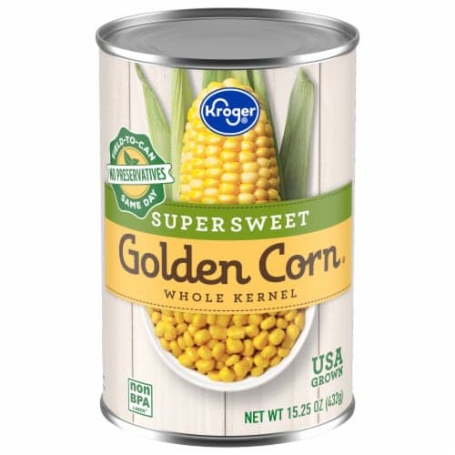 Kroger Supersweet Whole Kernel Canned Golden Corn