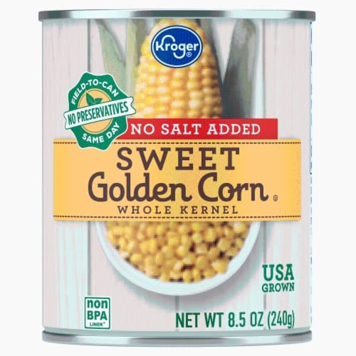 Kroger No Salt Added Whole Kernel Sweet Golden Corn
