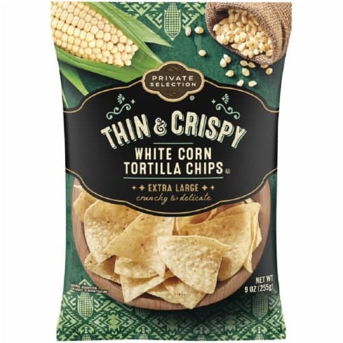 Private Selection Thin & Crispy Extra Large White Corn Tortilla Chips