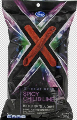 Kroger X-Treme Heat Spicy Chili & Lime Flavored Rolled Tortilla Chips
