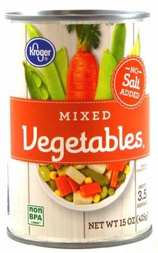 Kroger No Salt Added Mixed Vegetables
