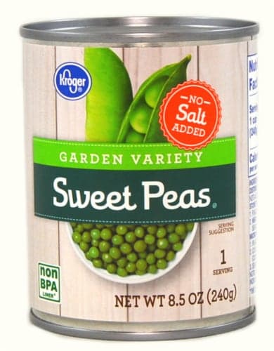 Kroger No Salt Added Garden Variety Sweet Peas