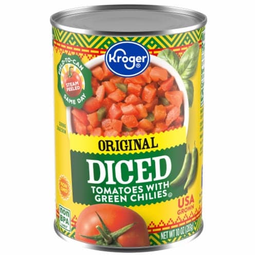 Kroger Diced Tomatoes In Tomato Juice With Green Chilies
