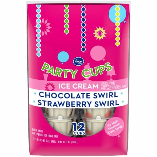 Kroger Chocolate Swirl And Strawberry Swirl Ice Cream Party
