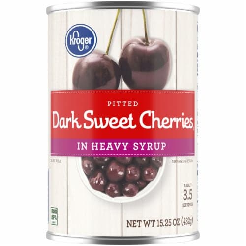 Kroger Canned Pitted Dark Sweet Cherries In Heavy Syrup