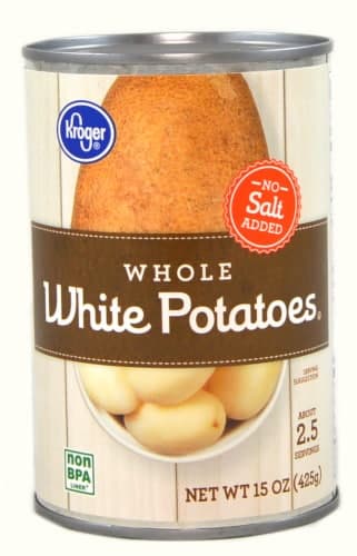 Kroger No Salt Added Whole White Potatoes