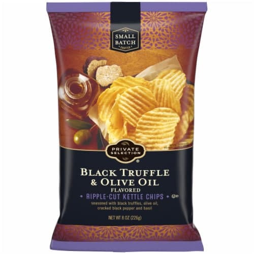 Private Selection Black Truffle & Olive Oil Ripple-Cut Kettle Chips