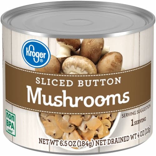 Kroger Sliced Canned Button Mushrooms