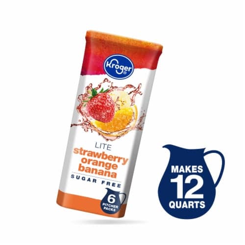 Kroger Lite Strawberry Orange Banana Instant Drink Mix
