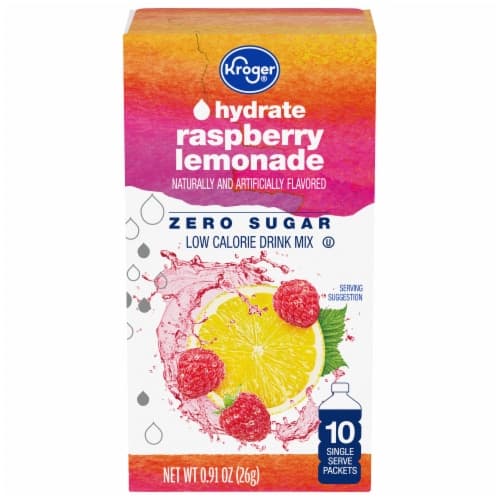 Kroger Hydrate Raspberry Lemonade Zero Sugar Drink Mix