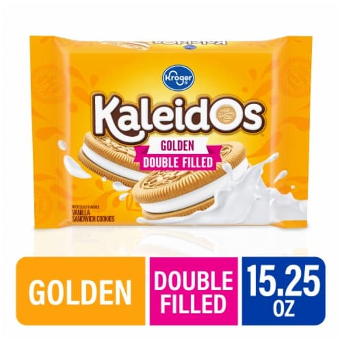 Kroger Kaleidos Golden Double Filled Vanilla Sandwich Cookies