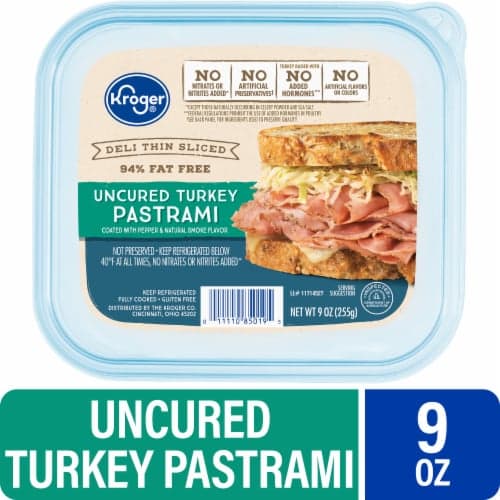 Kroger Turkey Pastrami Uncured Deli Thin Sliced