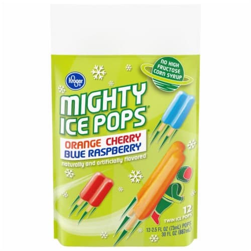 Kroger Orange Cherry Blue Raspberry Twin Ice Pops