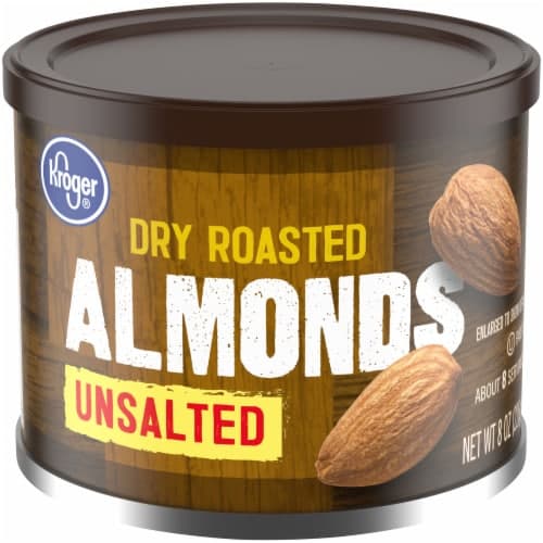 Kroger Unsalted Dry Roasted Almonds