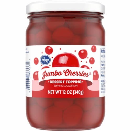 Kroger Jumbo Maraschino Cherries Dessert Topping