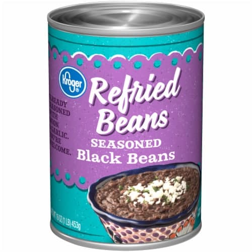 Kroger Seasoned Refried Black Beans