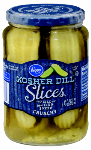 Kroger Kosher Sandwich Slice Dill Pickle
