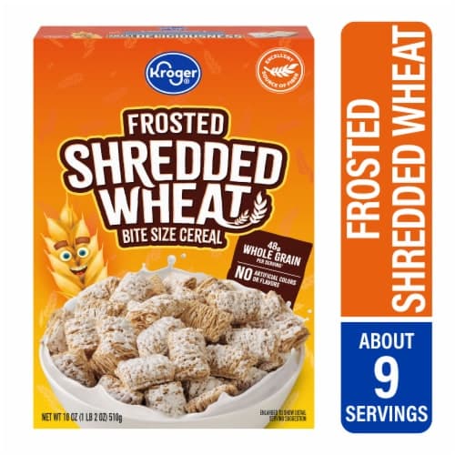 Kroger Frosted Shredded Wheat Bite Size Cereal