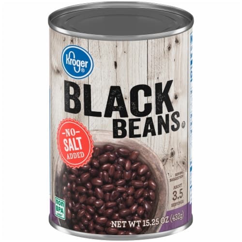 Kroger No Salt Added Black Beans