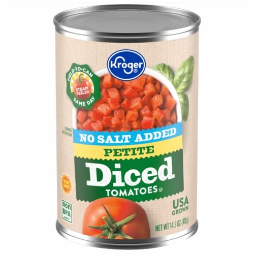 Kroger No Salt Added Petite In Tomato Juicediced  Peeled Tomatoes