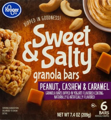 Kroger Sweet & Salty Peanut Cashew & Caramel Granola Bars