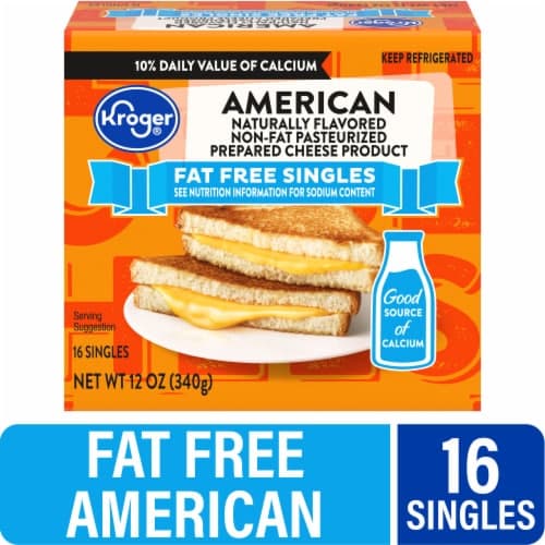 Kroger Singles Fat Free American Sliced Cheese