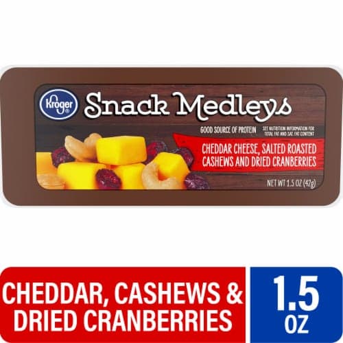 Kroger Cheddar Cheese Cranberry & Cashew Snack Kit