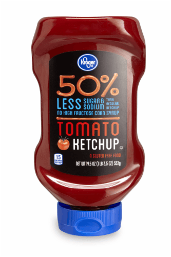 Kroger 50% Less Sugar & Sodium Tomato Ketchup A Gluten Free Food