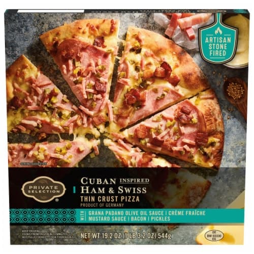 Private Selection Cuban Inspired Ham & Swiss Thin Crust  Pizza