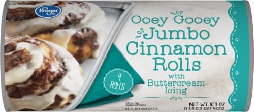 Kroger Ooey Gooey Jumbo Cinnamon Rolls With Icing