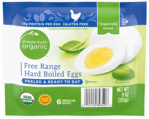 Simple Truth Organic Free Range Peeled & Ready To Eat Hard Boiled Medium Eggs