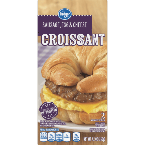 Kroger Sausage Egg & Cheese Croissant Sandwiches