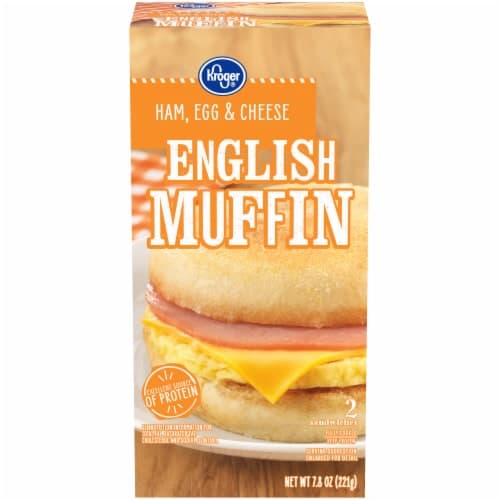 Kroger Ham Egg & Cheese English Muffin Sandwiches