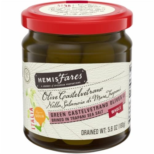 Hemisfares Green Castelvetrano Whole Olives