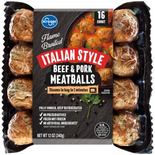 Kroger Flame Broiled Italian Style Beef & Pork Meatballs
