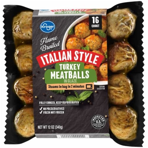 Kroger Flame Broiled Italian Style Turkey Meatballs In Glaze