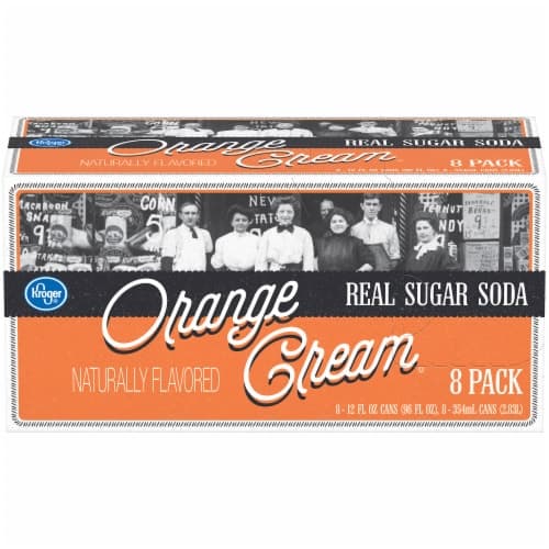 Kroger Orange Cream Real Sugar Soda