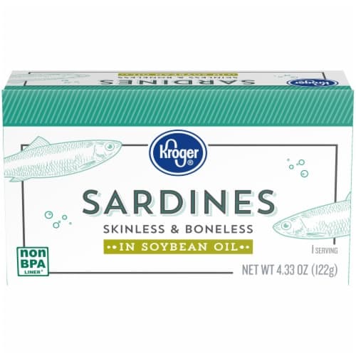 Kroger Skinless & Boneless Sardines In Soybean Oil