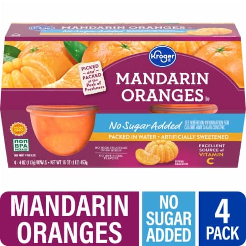 Kroger Mandarin Orange Cups No Sugar Added