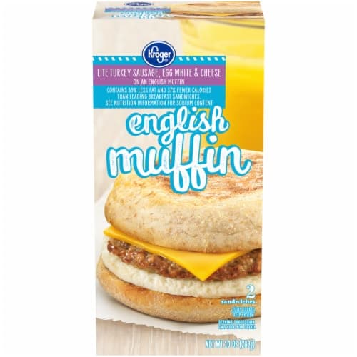 Kroger Lite Turkey Sausage Egg & Cheese English Muffins