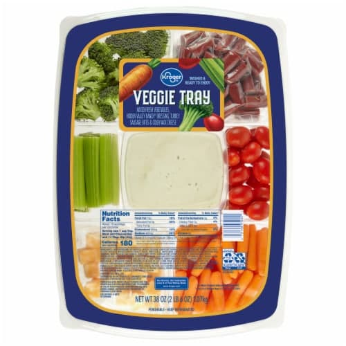 Kroger Veggie Tray With Turkey Sausage Meat And Cheese