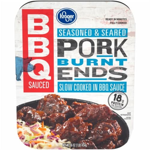 Kroger Seasoned & Seared Pork Burnt Ends Slow Cooked In Bbq Sauce
