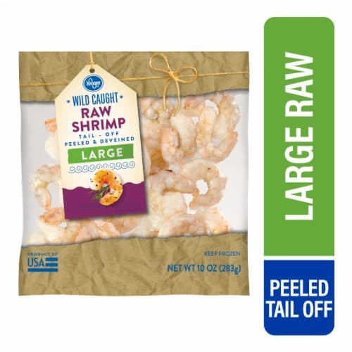Kroger Large Peeled & Deveined Raw Shrimp Tail-Off