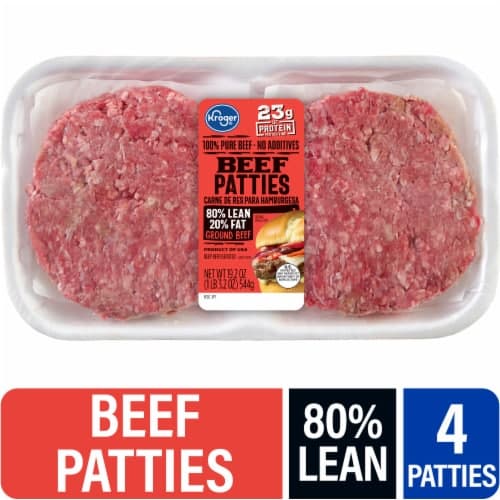Kroger Homestyle 80/20 Ground Beef Patties