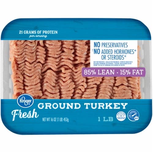 Kroger 85% Lean 15% Fat Ground Turkey