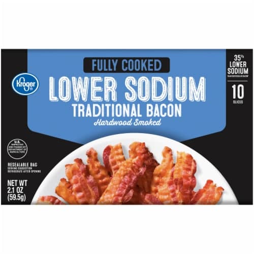 Kroger Fully Cooked Lower Sodium Hardwood Smoked Traditional Bacon