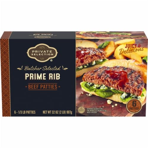Private Selection Butcher Selected Prime Rib Beef Patties